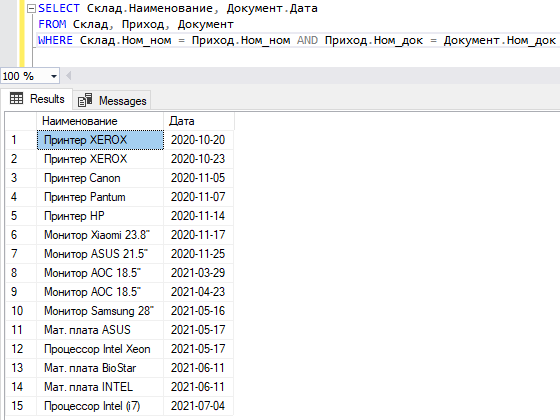 Внутреннее соединение